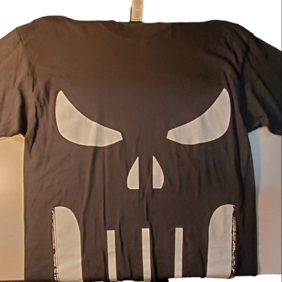 Mens Vintage Marvel Punisher Big Print Logo T-shirt Mad Engine Large - Picture 8 of 10